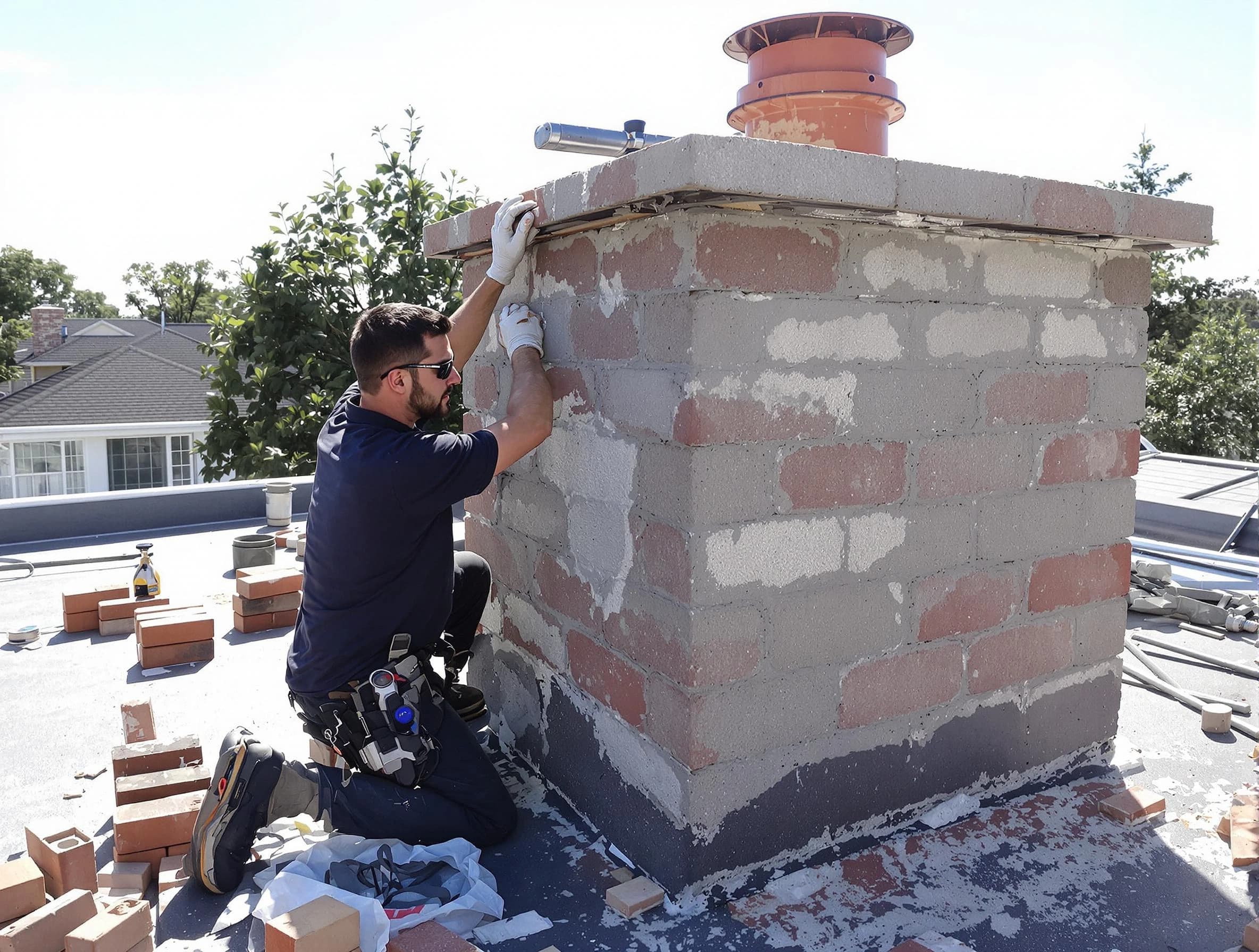 Advanced chimney repair process by Woonsocket Chimney Sweep in Woonsocket, RI