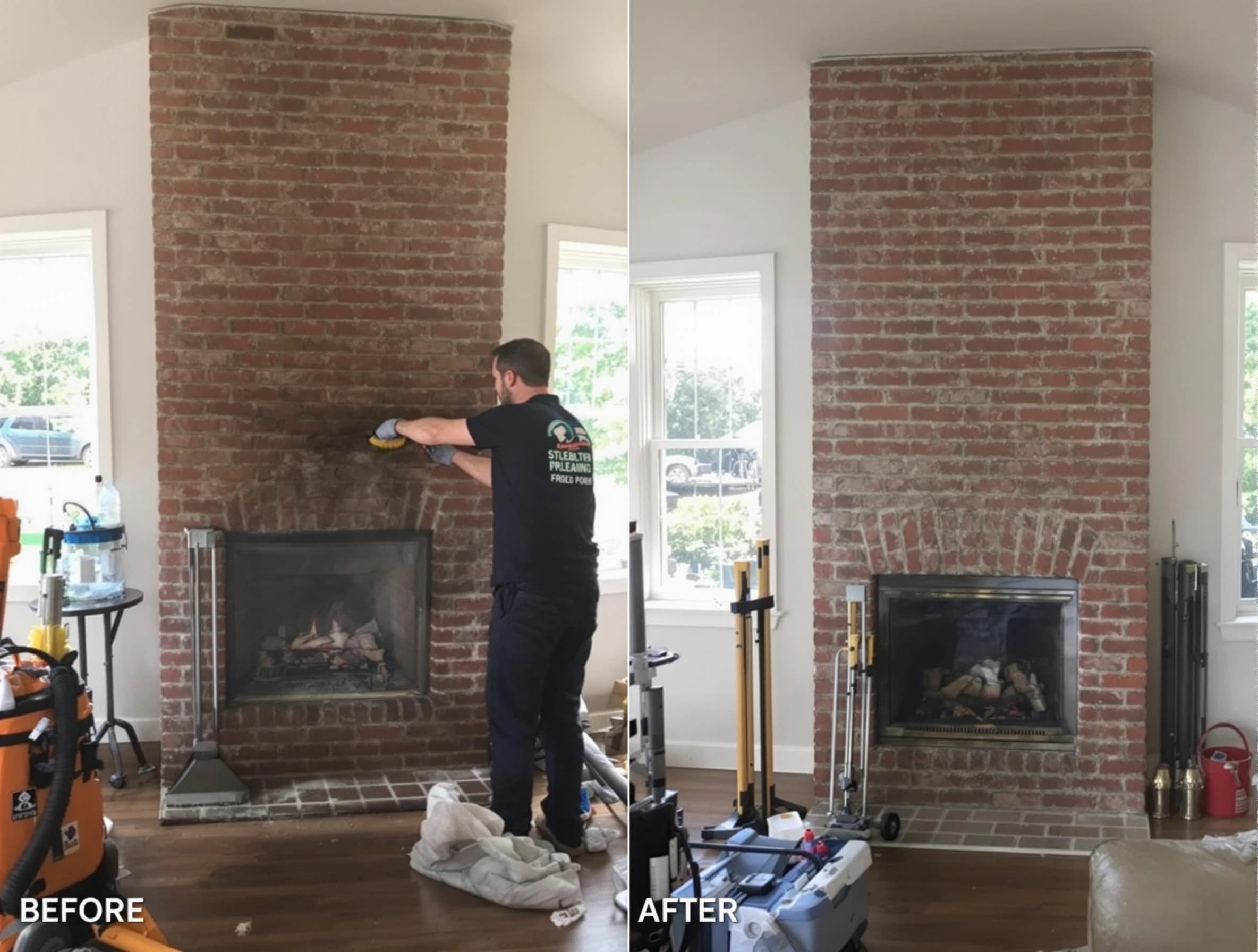 Finished chimney sweeping service by Woonsocket Chimney Sweep in Woonsocket, RI