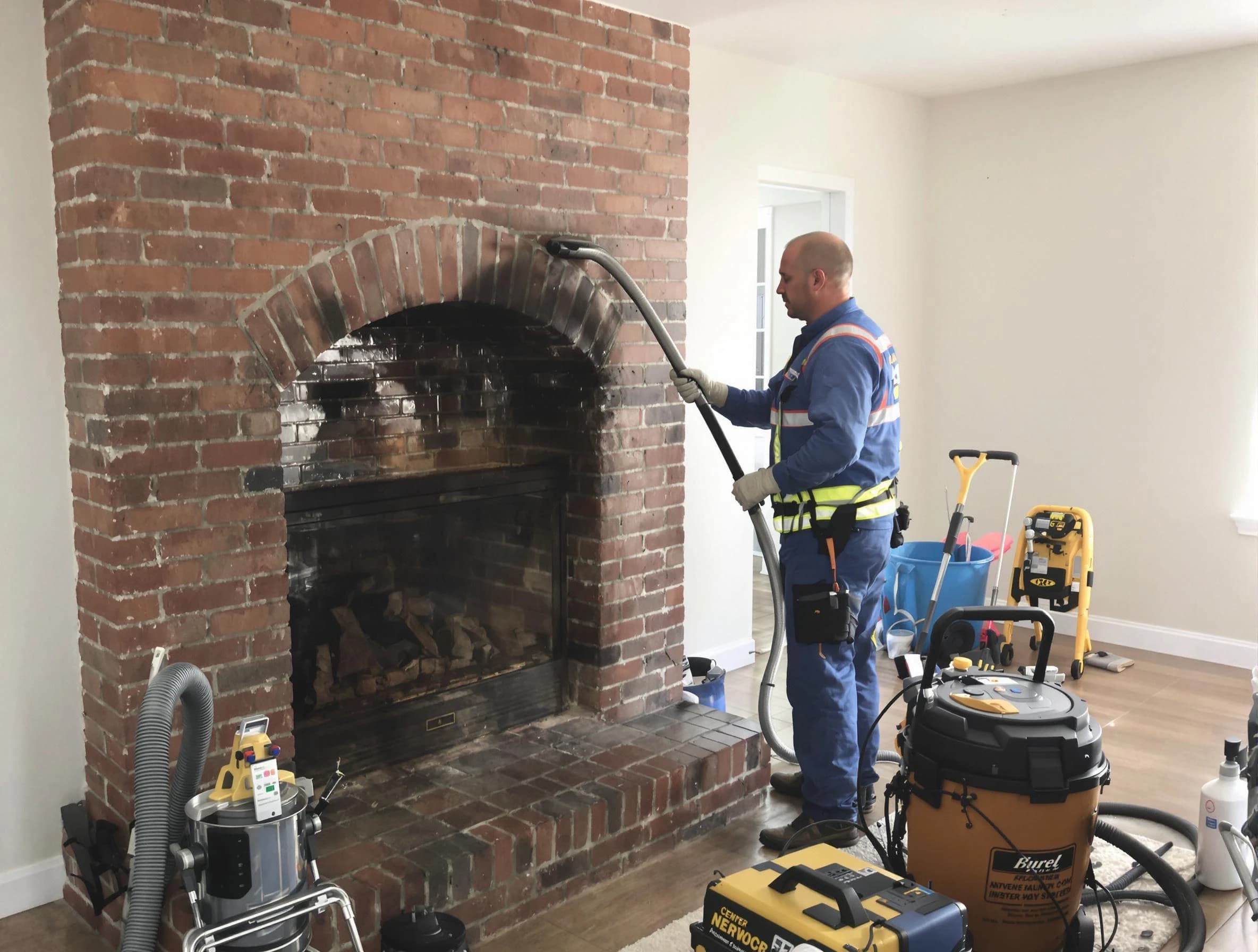 Woonsocket Chimney Sweep expert performing detailed chimney sweep in Woonsocket, RI