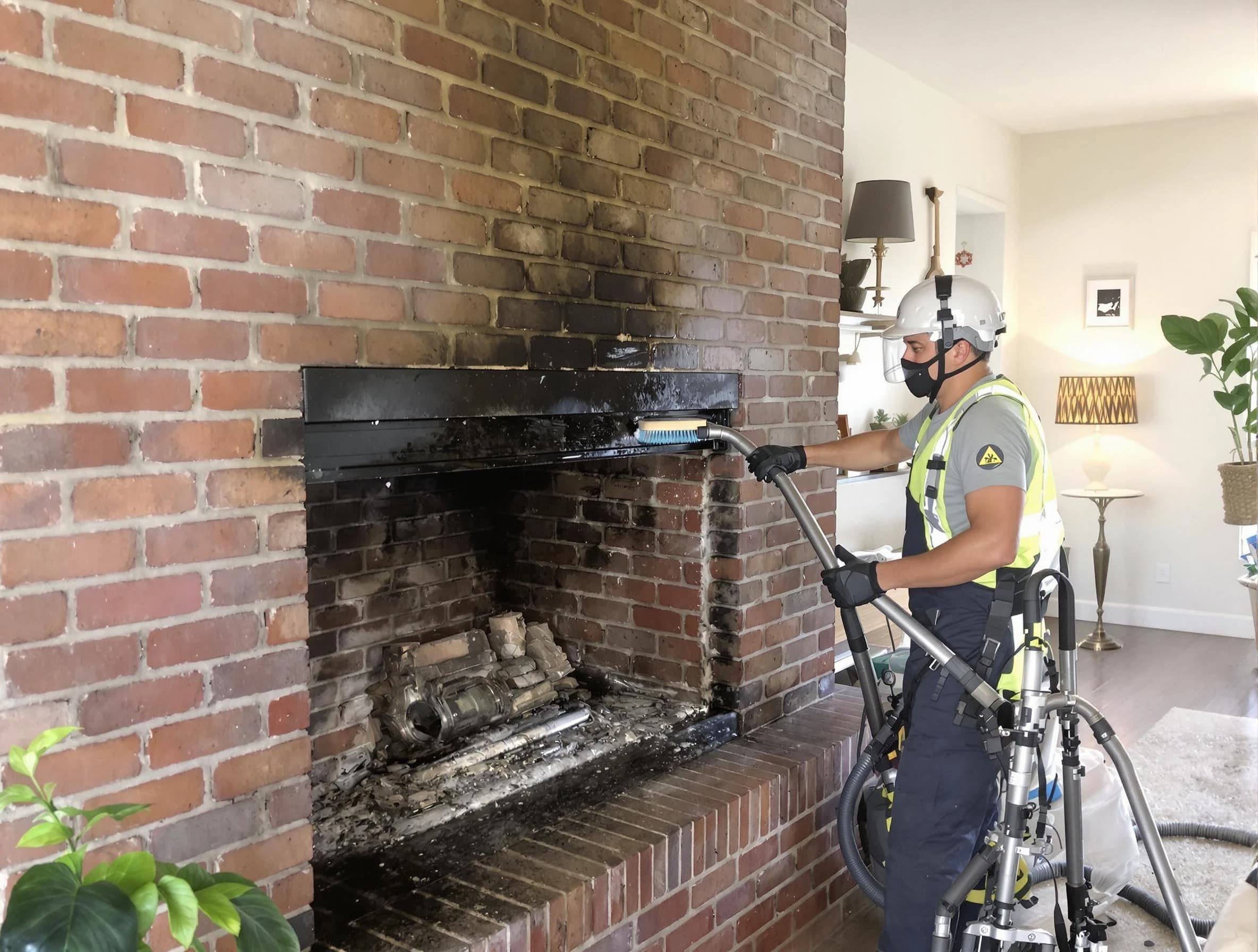 Woonsocket Chimney Sweep providing fireplace cleaning services in Woonsocket, RI