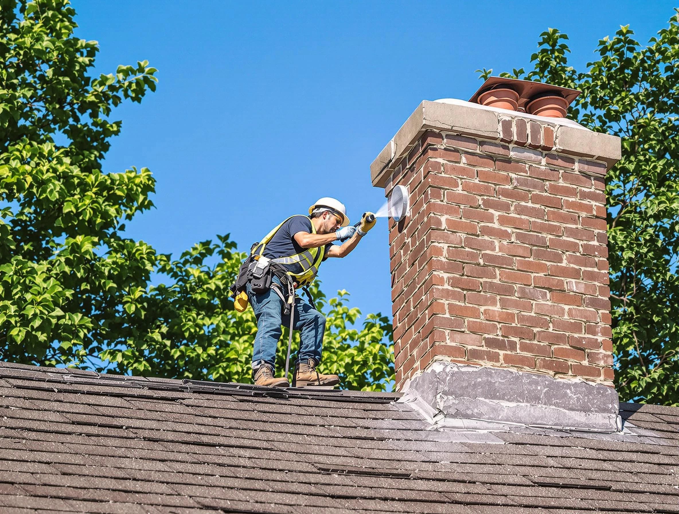Woonsocket Chimney Sweep performing an inspection with advanced tools in Woonsocket, RI
