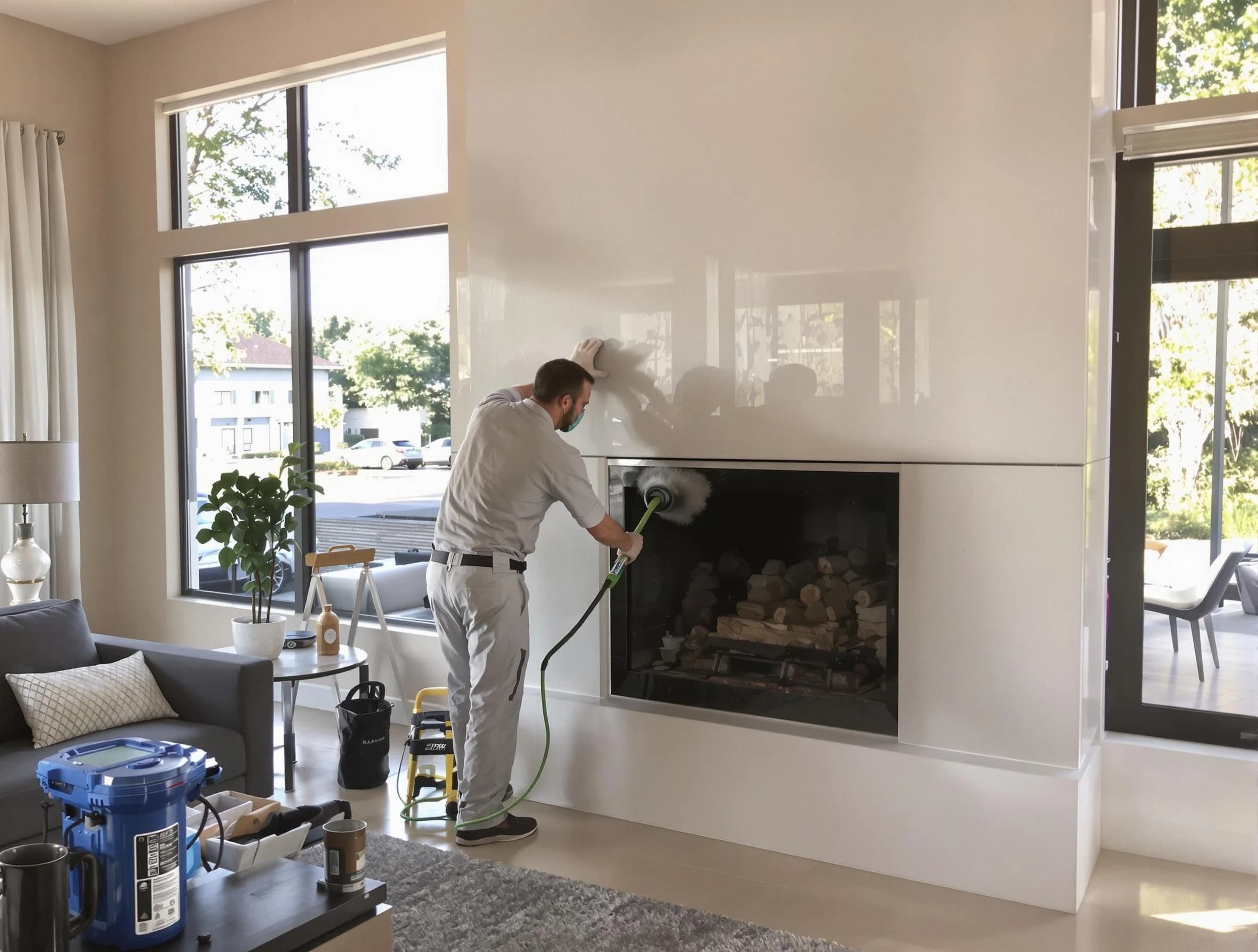 Woonsocket Chimney Sweep performing thorough soot removal in Woonsocket, RI