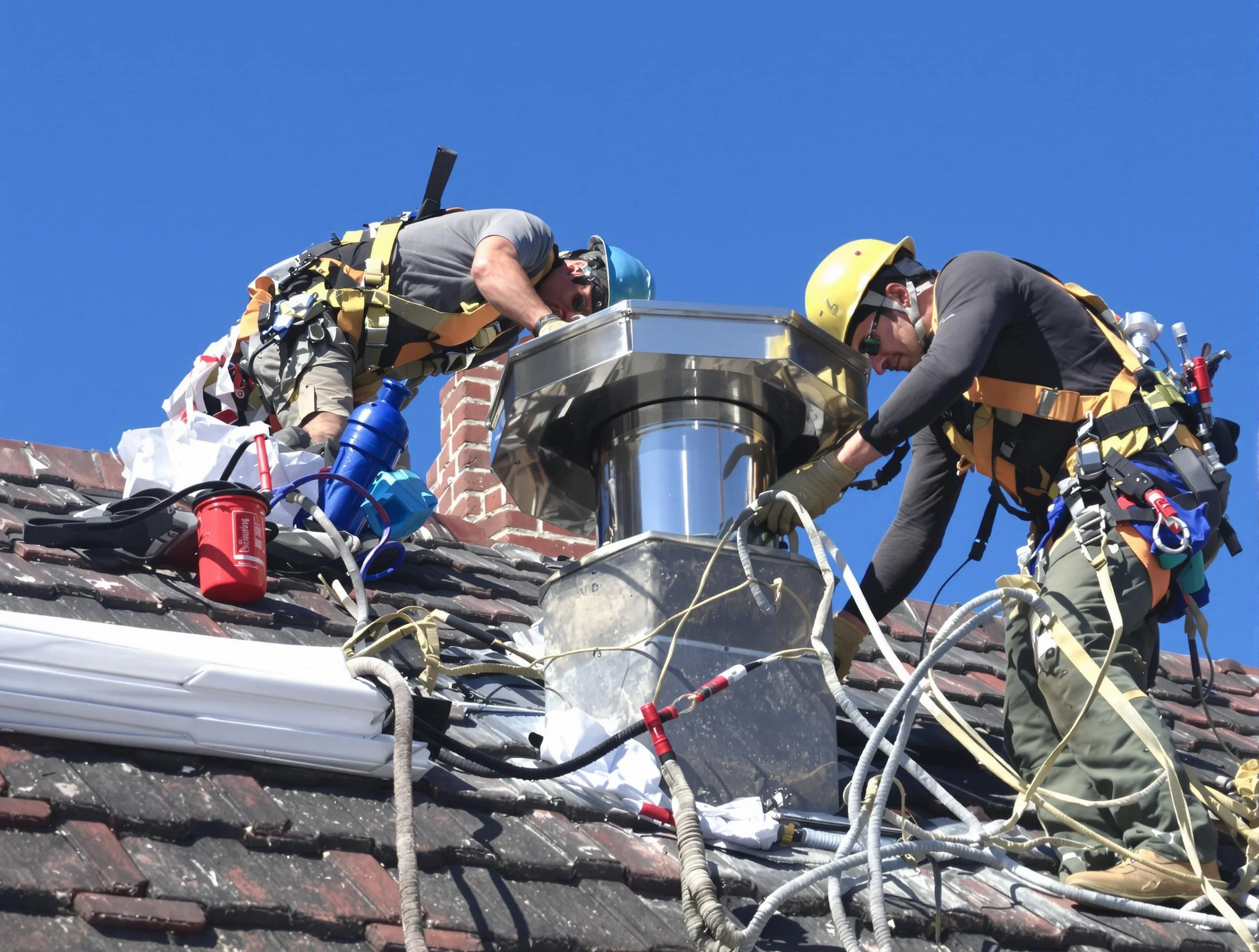 Protective chimney cap installed by Woonsocket Chimney Sweep in Woonsocket, RI