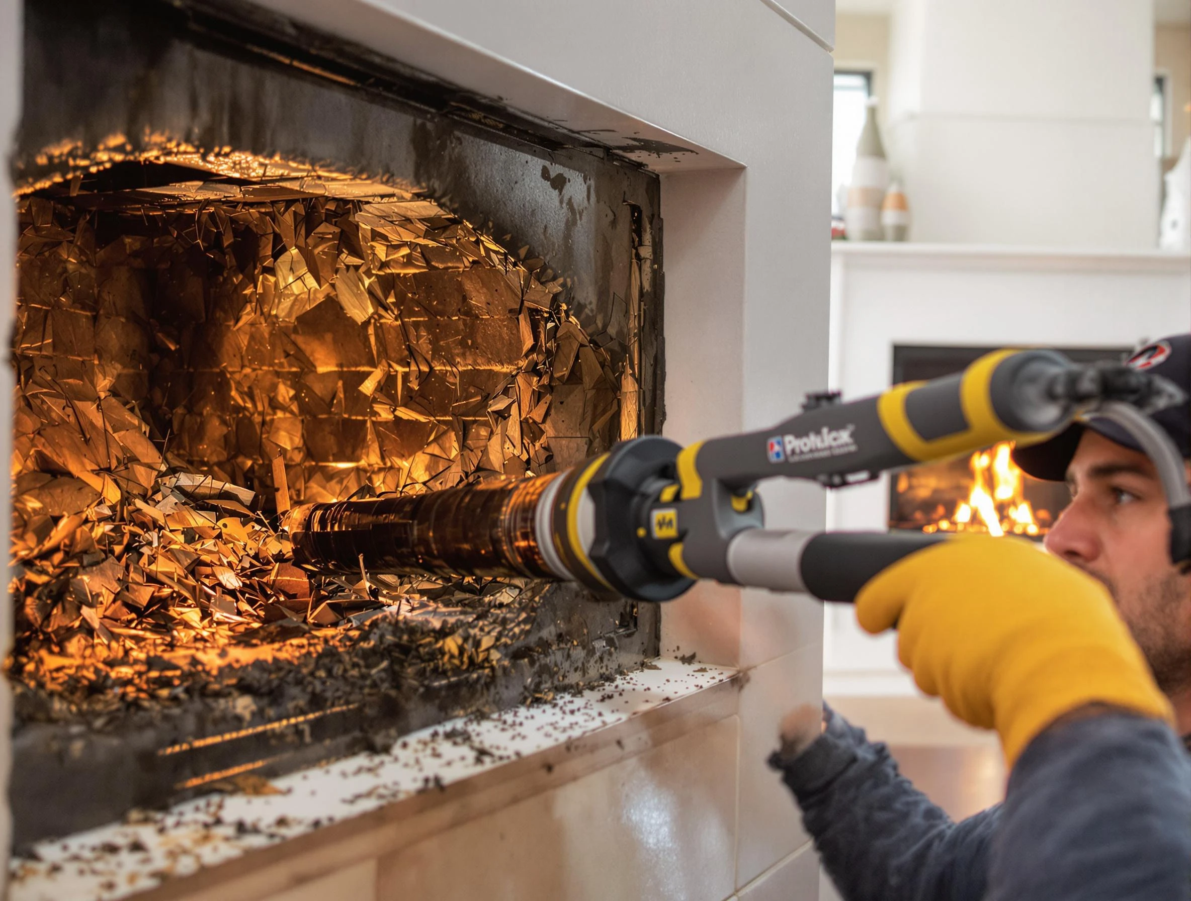 Professional chimney cleaning by Woonsocket Chimney Sweep in Woonsocket, RI